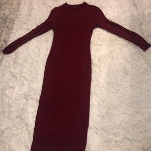 Burgundy Midi Dress